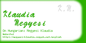 klaudia megyesi business card